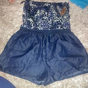 Leopard Shorts romper